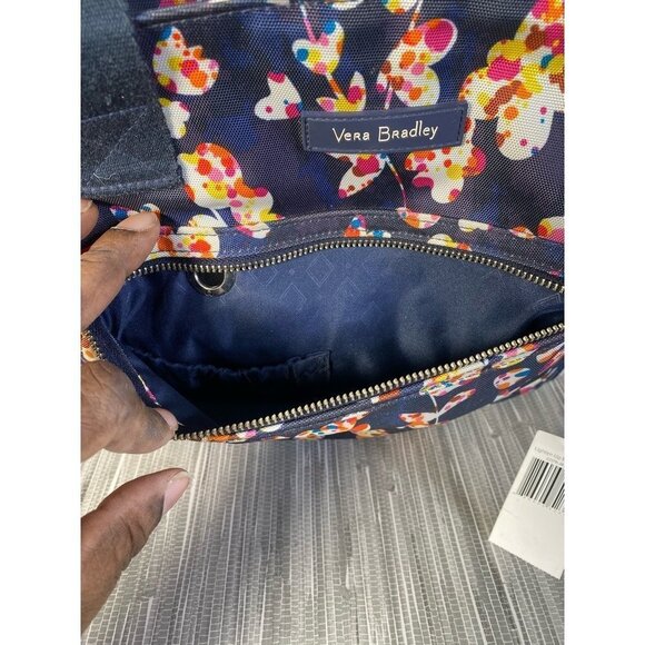 Vera Bradley Womens 22178-J83 Tote Bag Blue Floral Square Lightweight Zipper - Picture 3 of 8